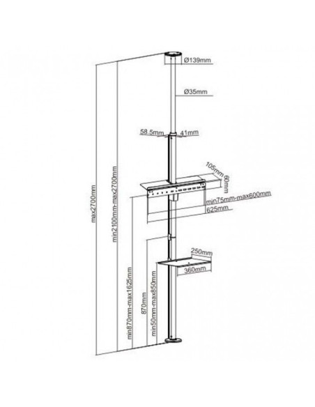 Support Barre H. 2.700 mm - TV...