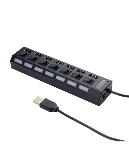 HUB 7 ports USB 2.0 - 500 mA par port...