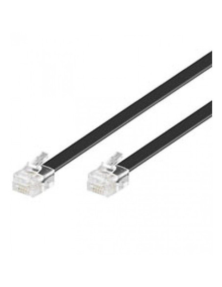 Cordon téléphonique RJ12 noir 10 m