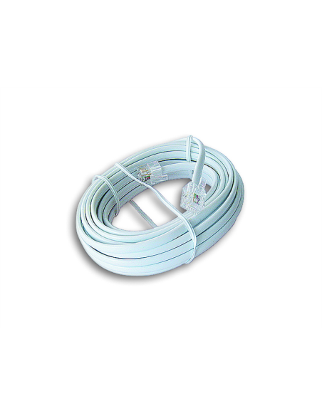 Cordon téléphonique RJ11 M / M blanc...