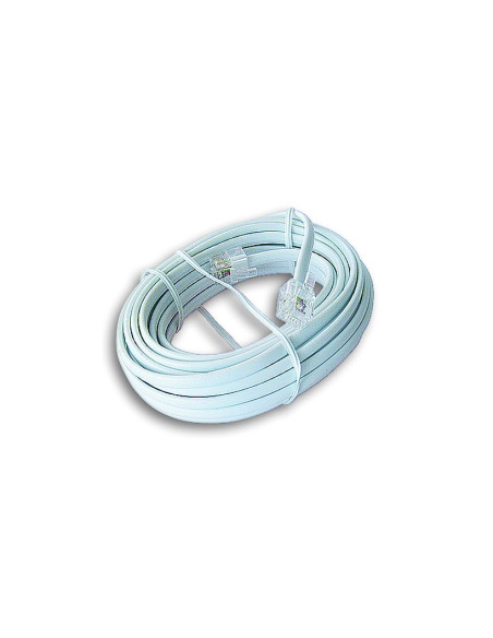Cordon téléphonique RJ11 M / M blanc...