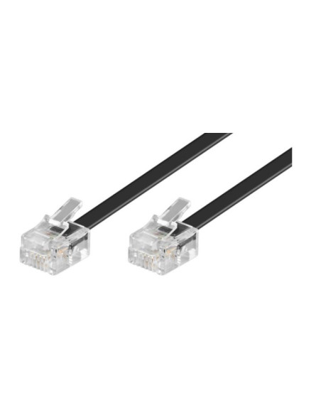Cordon téléphonique RJ11 noir 15 m