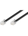 Cordon téléphonique RJ12 noir 6 m