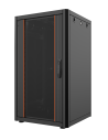 Baie 19" Noir - 20U - 600 x 600 - Porte AV vitrée/AR...