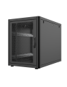Baie 19" Noir - 14U - 600 x 1000 - Porte AV/AR grillagée...