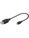 Adaptateur USB 2.0 A / F - Micro B / M - 0,20 m