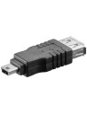 Adaptateur USB 2.0 A / F vers Mini B / M 5 pts