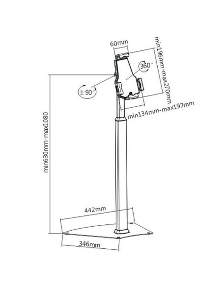 Support sur pied pour tablette Ipad /...