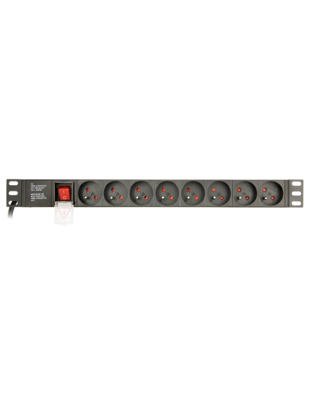 Panneau 19" 1U 8 prises 2P+T (FR) -...
