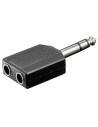 Adaptateur Stéréo Jack 6,35 mm / M vers 2 x jack 6,35 mm / F
