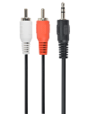 Cordon Jack stéréo 3.5 mm / M vers 2 x RCA Blanc & Rouge...
