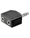 Adaptateur stéréo Jack 3.5 mm / M vers 2 x Jack 3,5mm / F