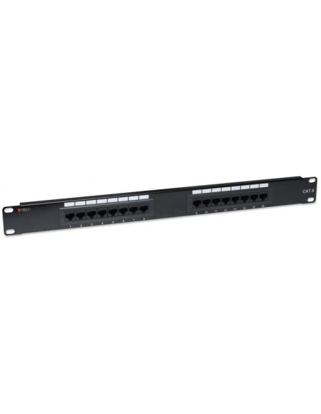 Panneau 19" noir 1U équipé 16 ports...