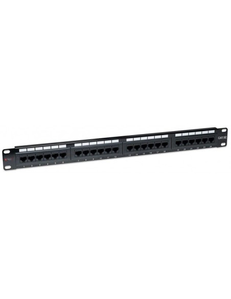 Panneau 19" noir 1U équipé 24 ports...