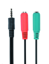 Cordon audio & Micro jack 3.5 mm / M - 2 x jack / F - 4...