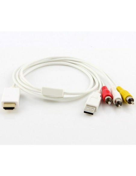 Cordon HDMI / M vers 3 RCA Rouge -...
