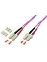 Jarretière optique duplex LSOH 50/125 multimode OM4 SC /...