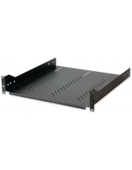 Etagère fixe perforée noire 19" 2U...