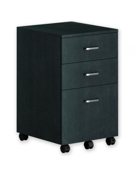 Caisson de 3 tiroirs pour bureau - Noir