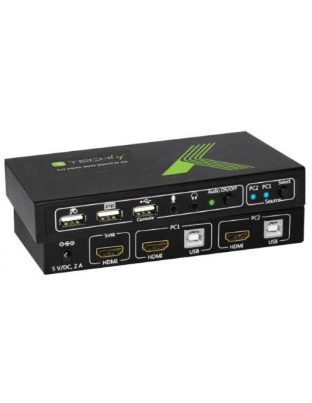 KVM 2 ports USB HDMI - 4K2K - Noir