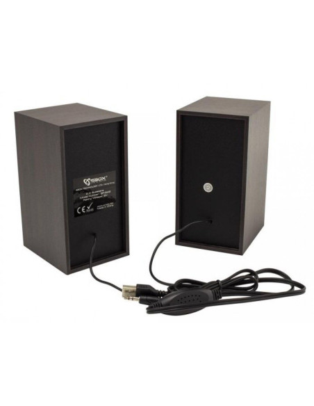 Enceintes USB - Marron - câble 1 m