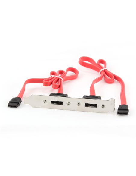 Equerre 2 ports SATA avec 2 cordons -...