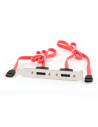 Equerre 2 ports SATA avec 2 cordons - 0.45 m