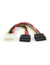Cordon interne Molex 5,25 4 pts / M vers 2 x SATA 15 pts...