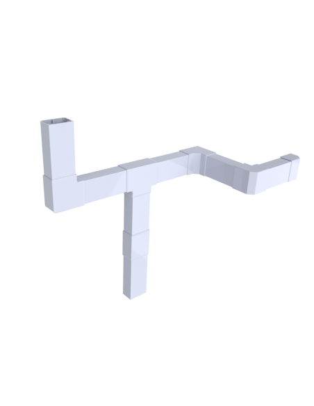 Embout PVC Blanc pour goulotte 60 x 40