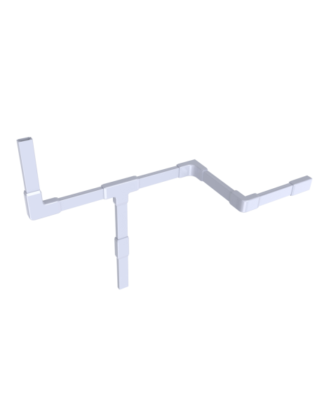 Goulotte 20 x 10 PVC blanc,1...