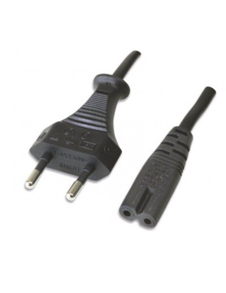 Cordon secteur bipolaire C7 - noir - 5 m