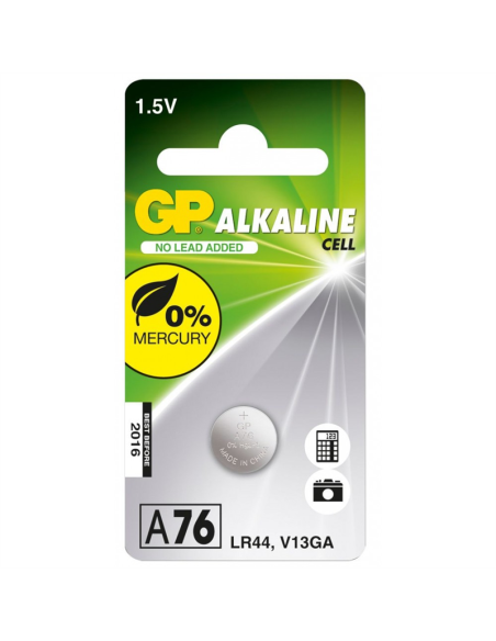 Blister 1 pile bouton A76 LR44 - 1.5V