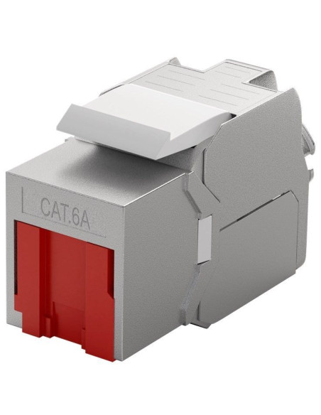 Embase Keystone RJ45 Cat. 6A STP - Rouge