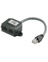 Éclateur de paire 2 ports RJ45 câblage 1:1 - cordon 0.15 m