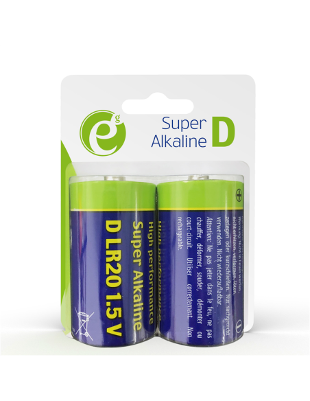 Pack 2 piles Alcaline LR20 - 1.5 V -...