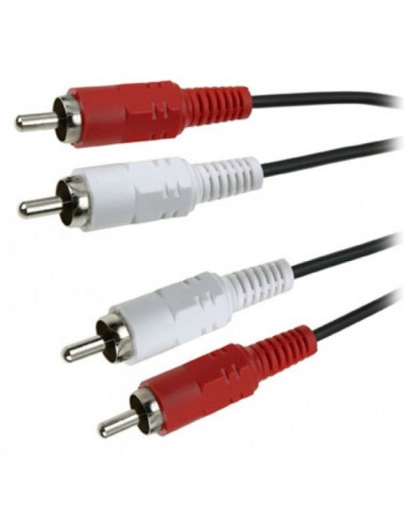 Cordon audio 2 RCA M / M Rouge &...
