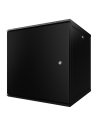 Coffret 19" Noir - 12U - Prof. 600 mm - Panneaux clés -...