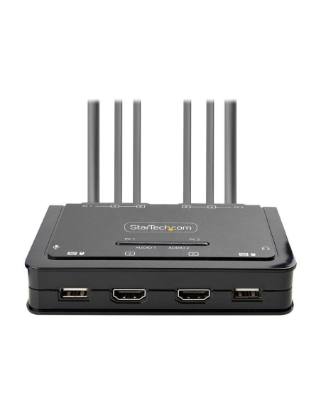 2-Port Dual-Monitor Cable KVM Switch