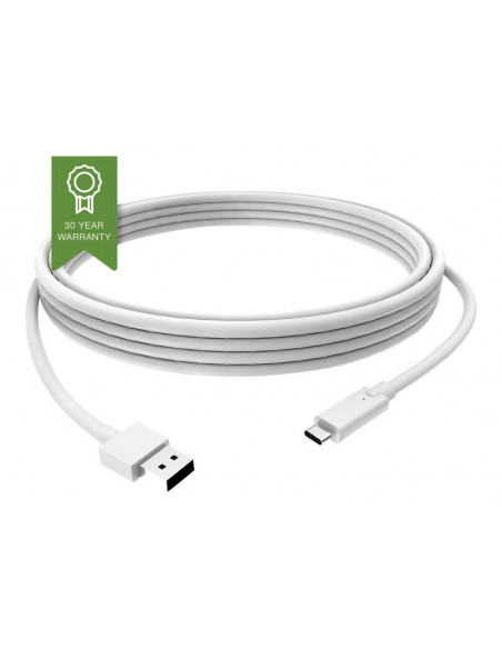 VISION 1m White USB-C to USB-3.0A Cable
