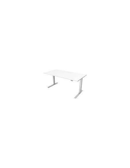 Float Height Adj Table Silv Frame Wh Lam