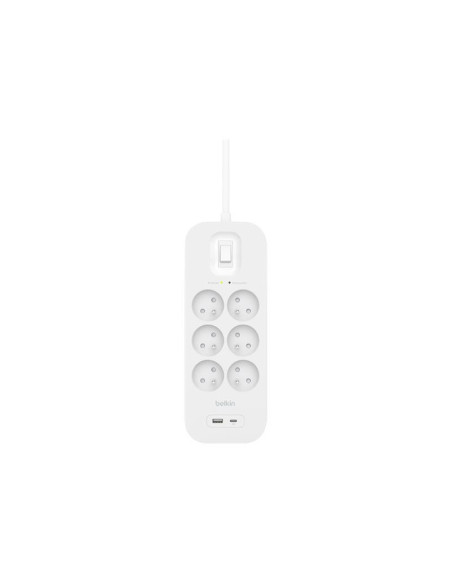 Surge Protection with USB C 6 Outlet