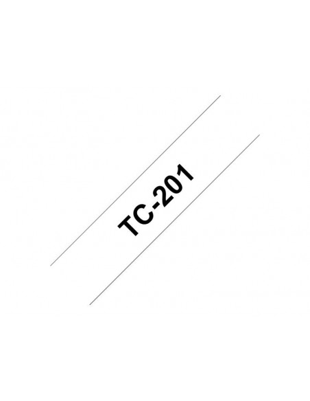 TC-201/12mm black/white gloss f P-Touch