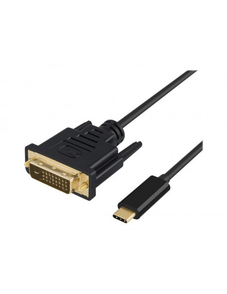 USB-C M CABLE TO DVI M 1.8M BLACK