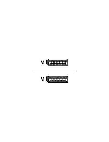 Câble DP Male vers DP Male 1.80m - Noir