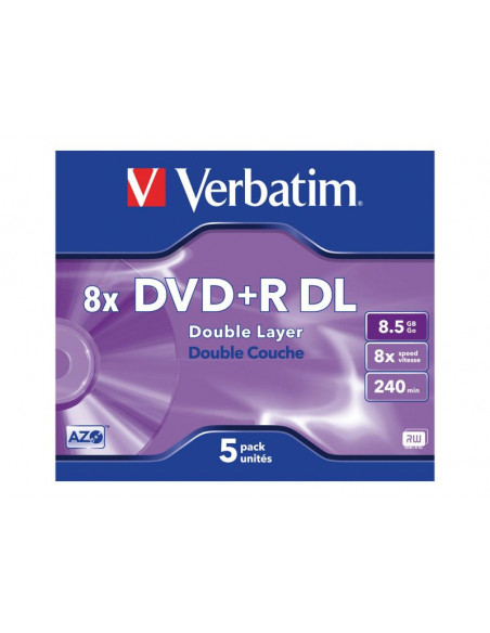 DVD+R/8.5GB 8x AdvAZO Double Layer 5pk