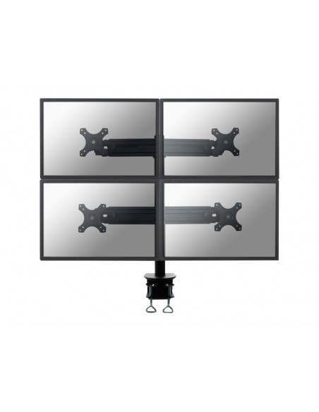 Desk Mount 4xScreens 10-30" Clamp BLACK