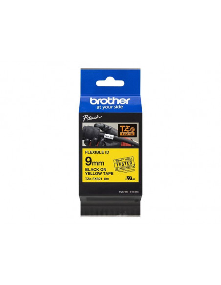 Tape/9mm black on yellow f P-Touch