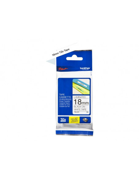 Tape/18mm black on white f P-Touch TZE