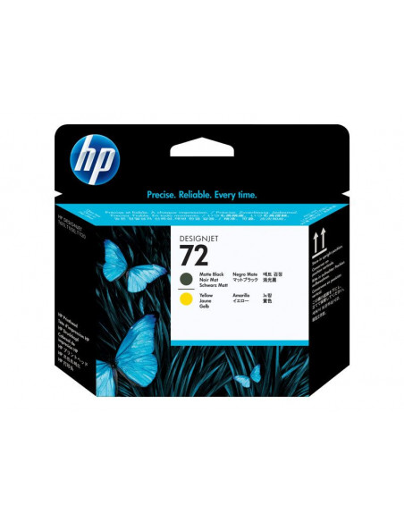 HP No72 Matte Black and Yellow Printhead