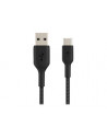 USB-A to USB-C Cable Braided 2M Black